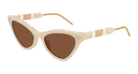 gucci cat eye sunglasses beige